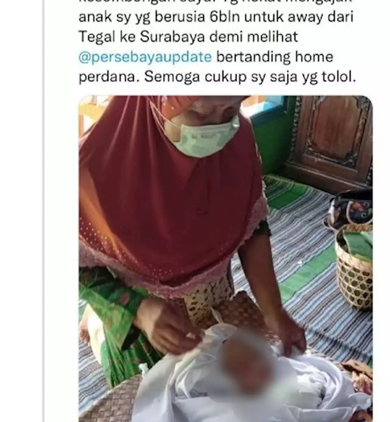 Bonek-Persebaya Sampaikan Duka Cita untuk Bayi 6 Bulan yang Meninggal