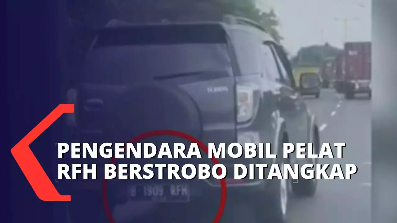 Tabrak Mobil Polisi, Pengendara Mobil Pelat RFH Berstrobo Ditangkap!