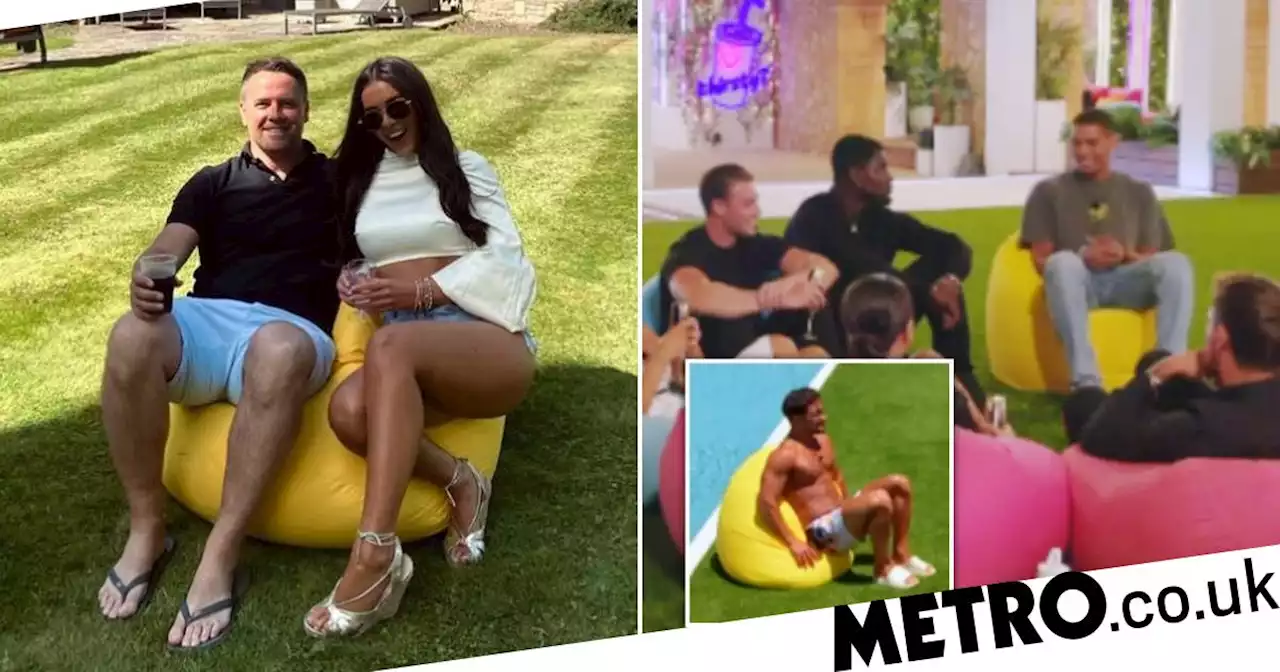 Love Island's Gemma Owen surprised with 'cursed' yellow beanbag by dad Michael