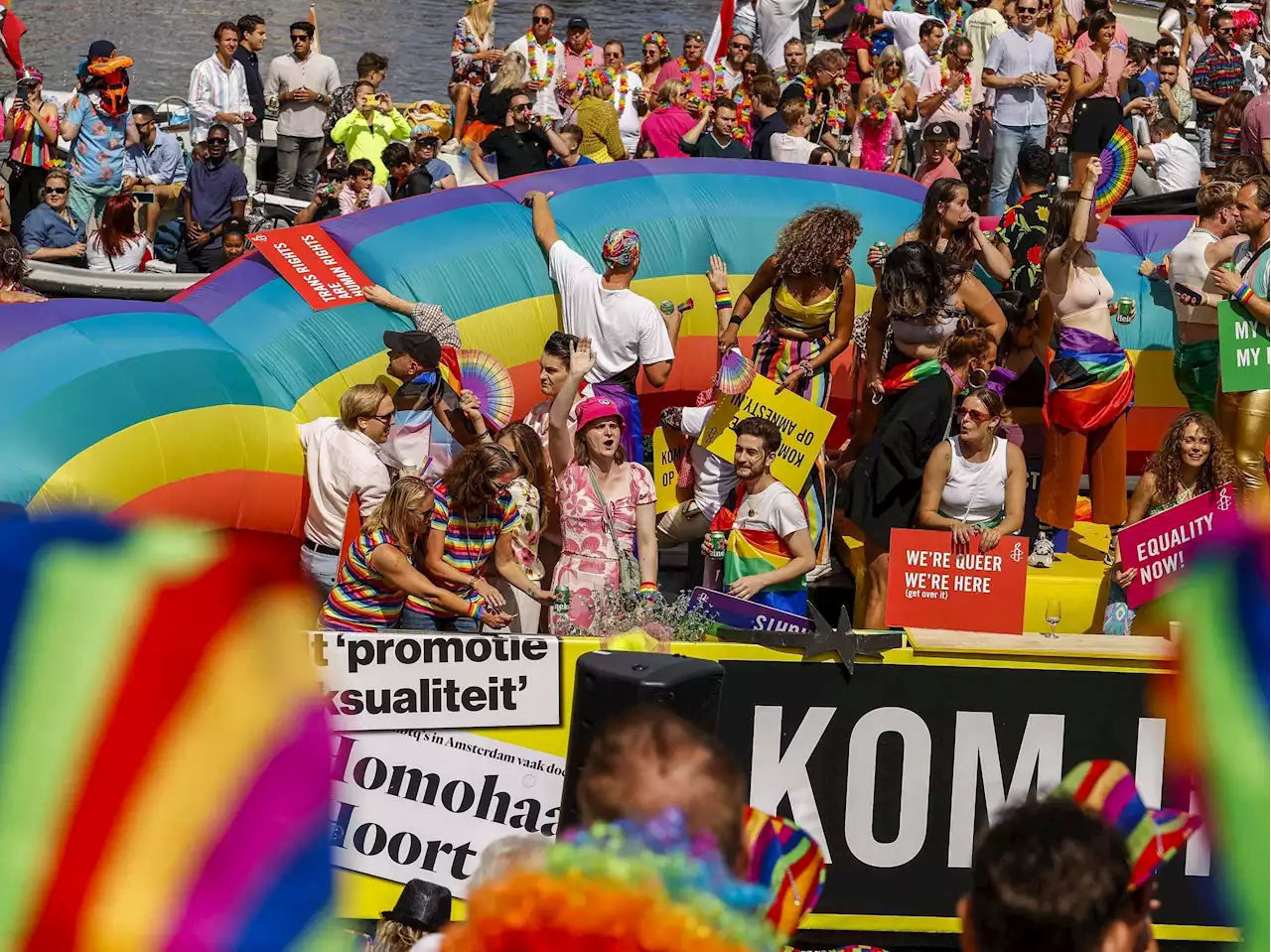 Amsterdam's Pride canal parade draws huge crowds on return after two years