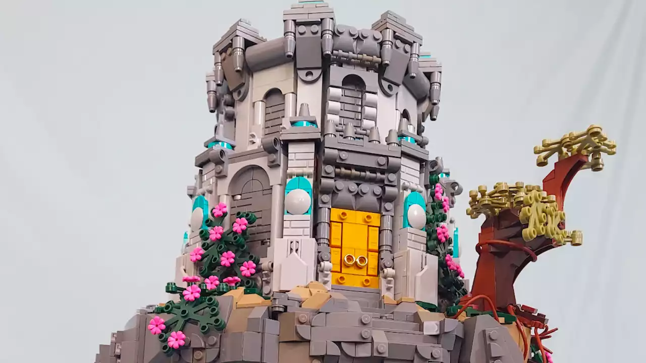 An Elden Ring Wandering Mausoleum made of LEGO is glorious