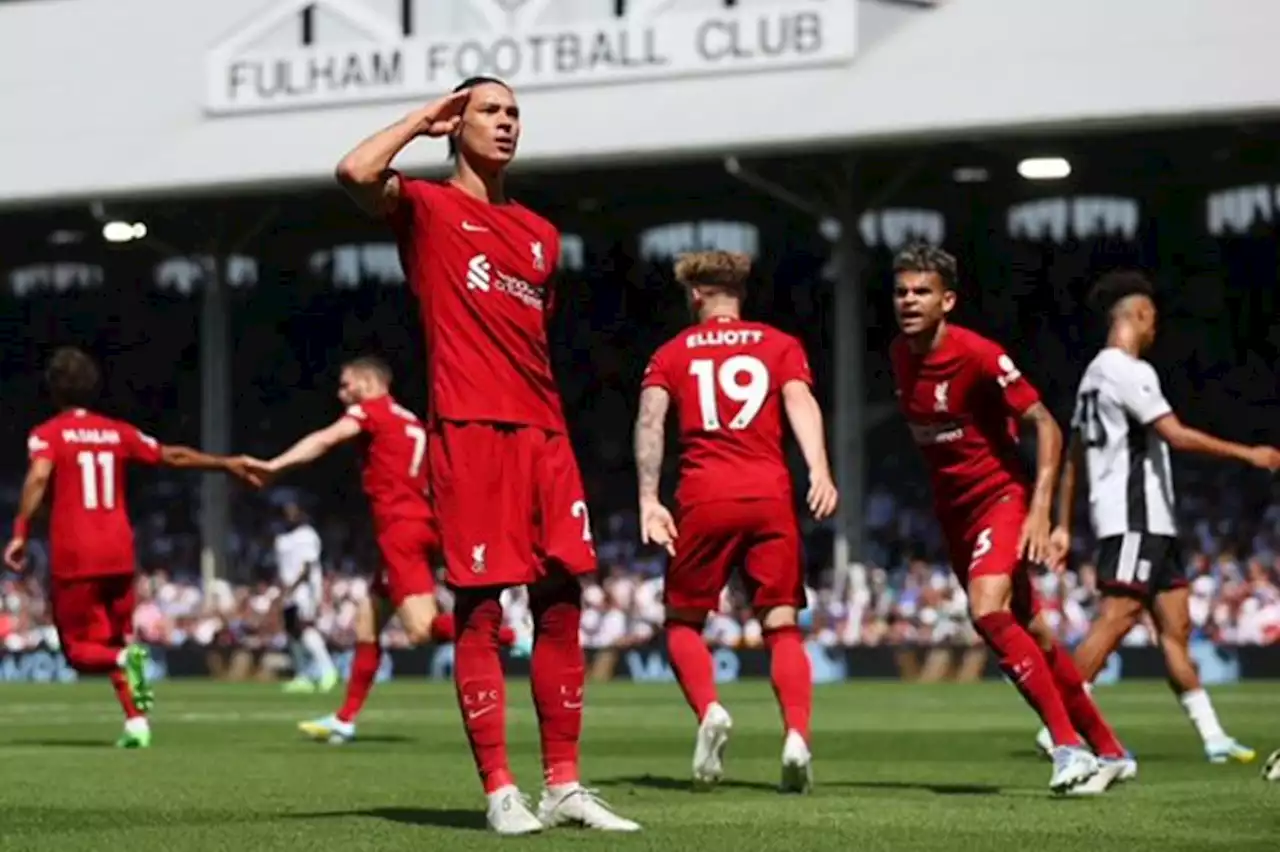 Fulham vs Liverpool: Darwin Nunez Cetak Sejarah, Ikuti Jejak Aguero dan Morata