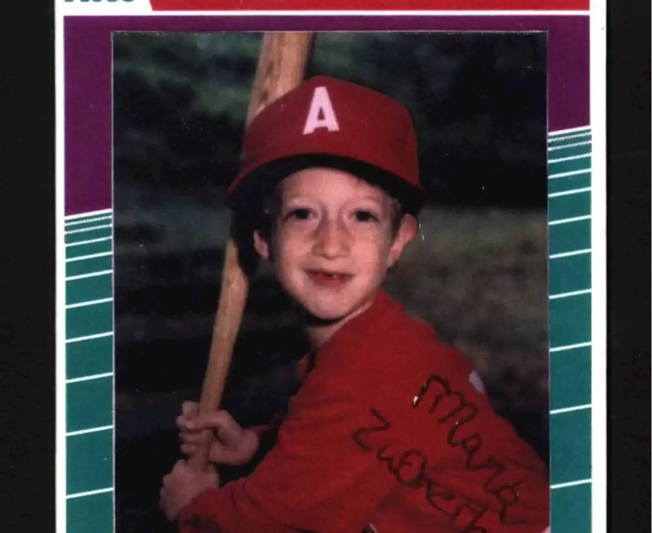 Mark Zuckerberg’s custom Little League baseball card is getting turned into an NFT