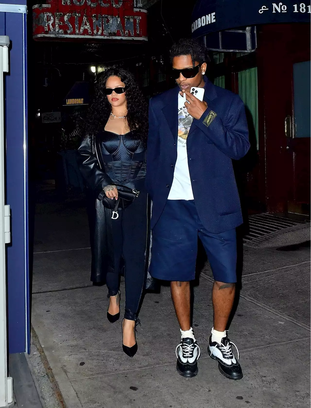 Rihanna Steps Out To Dinner in Gaultier's Famous Cone Bra