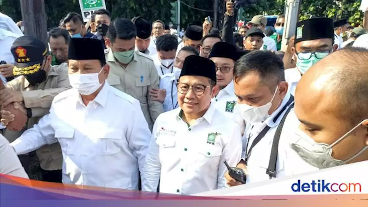 Prabowo dan Cak Imin Tiba di KPU Daftarkan Gerindra-PKB