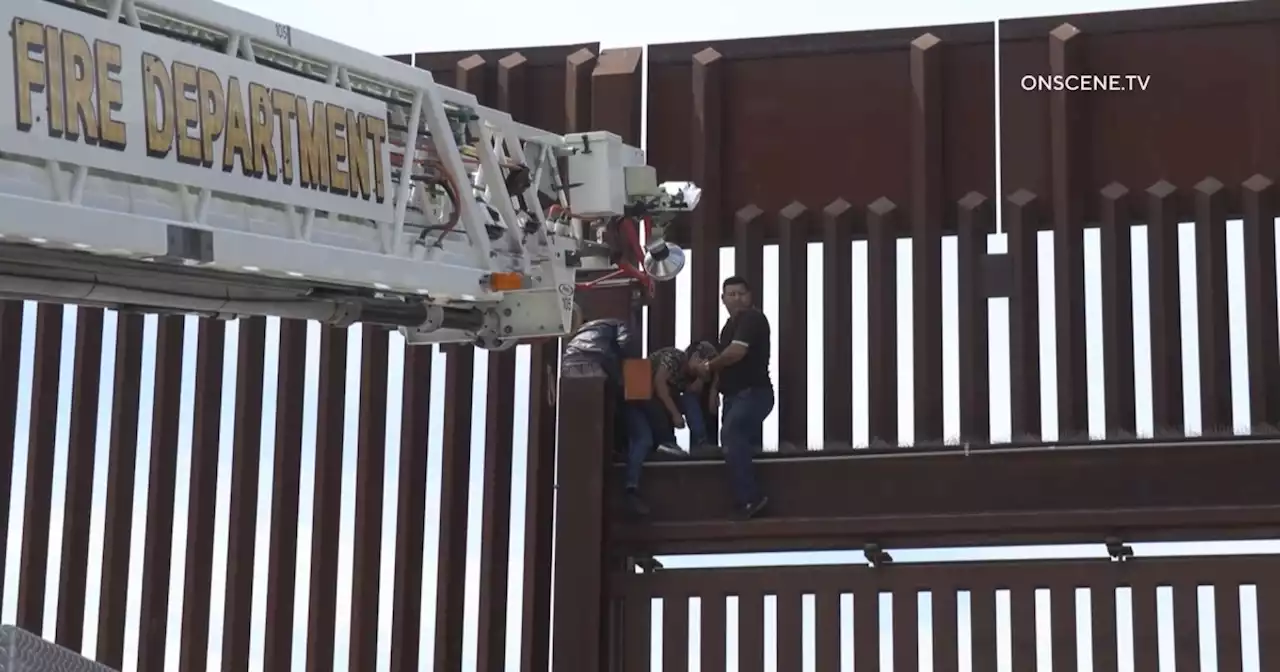 3 rescued from border wall in Otay Mesa, 2 transported to hospital