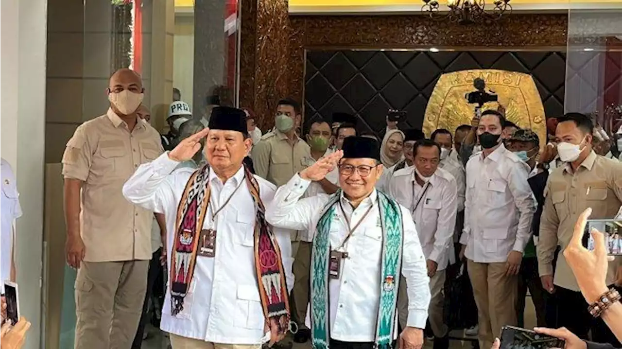 Prabowo dan Cak Imin Antar Gerindra-PKB Daftar Calon Peserta Pemilu 2024 - Tribunnews.com