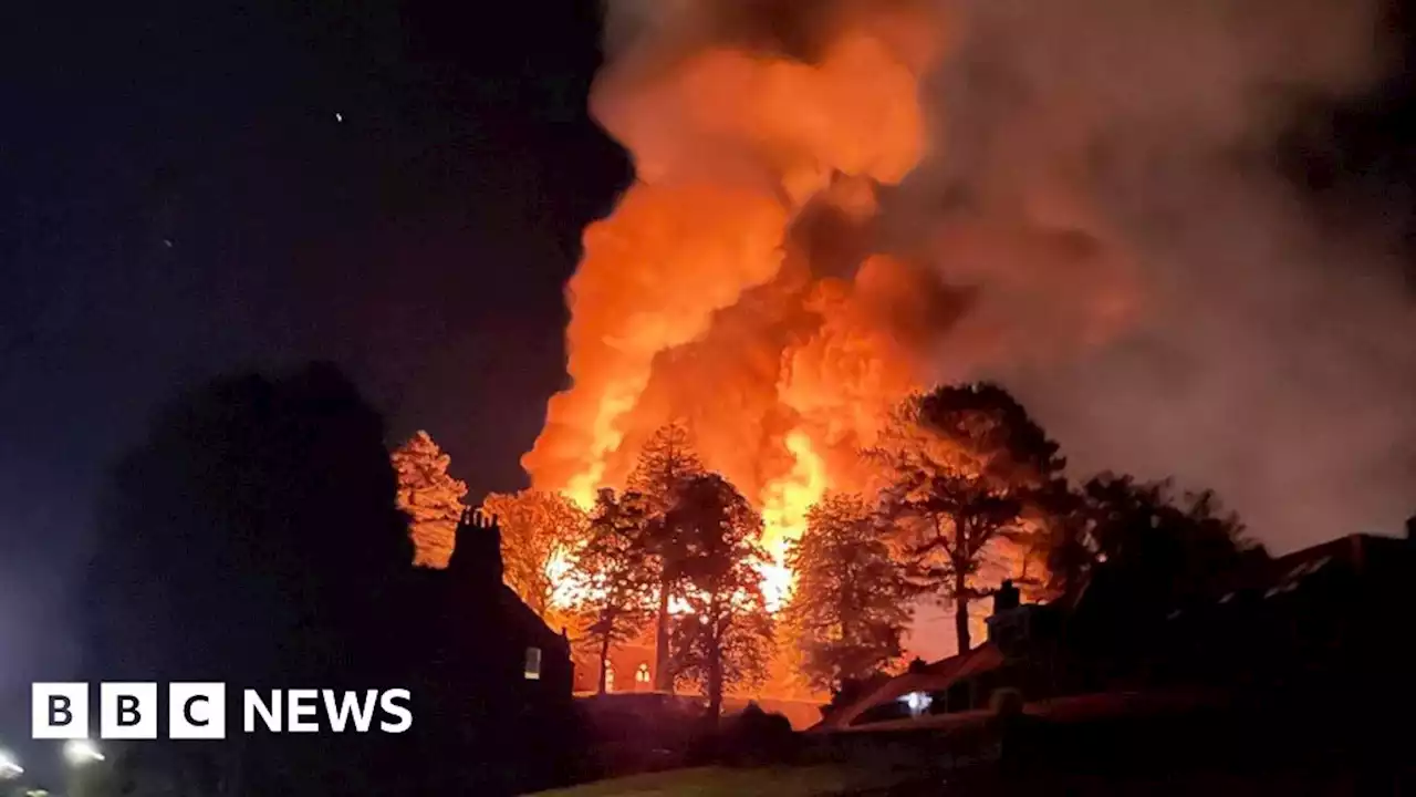 Fire crews battle blaze at former Dumfries convent