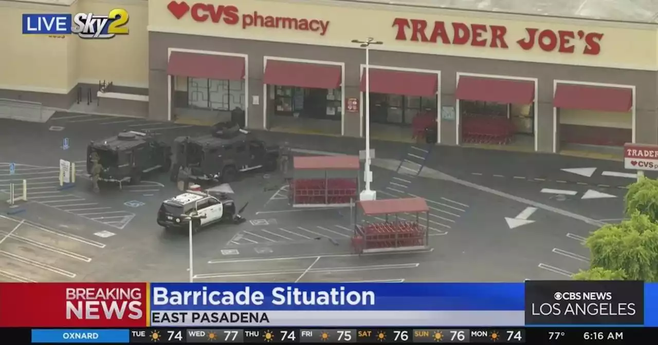 Assault with deadly weapon suspect arrested after barricading inside Trader Joe's/CVS building in East Pasadena