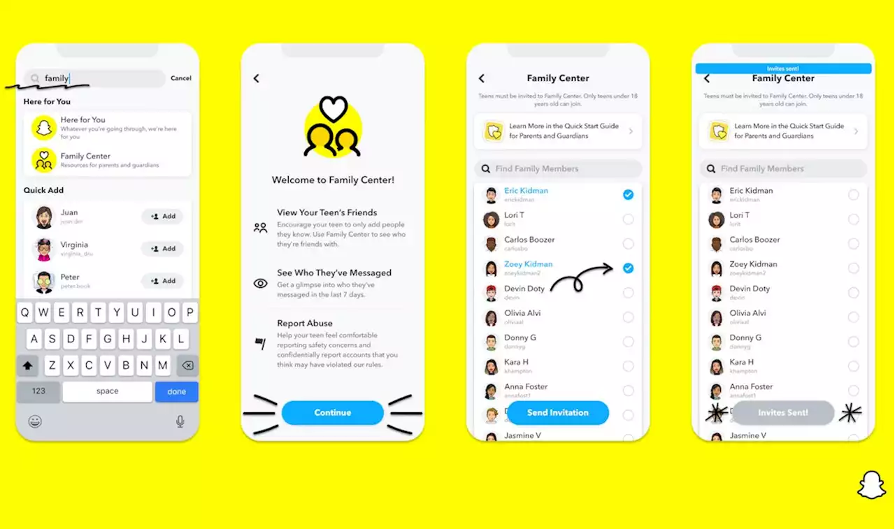 Snapchat Family Center shows parents their children's friends list | Engadget