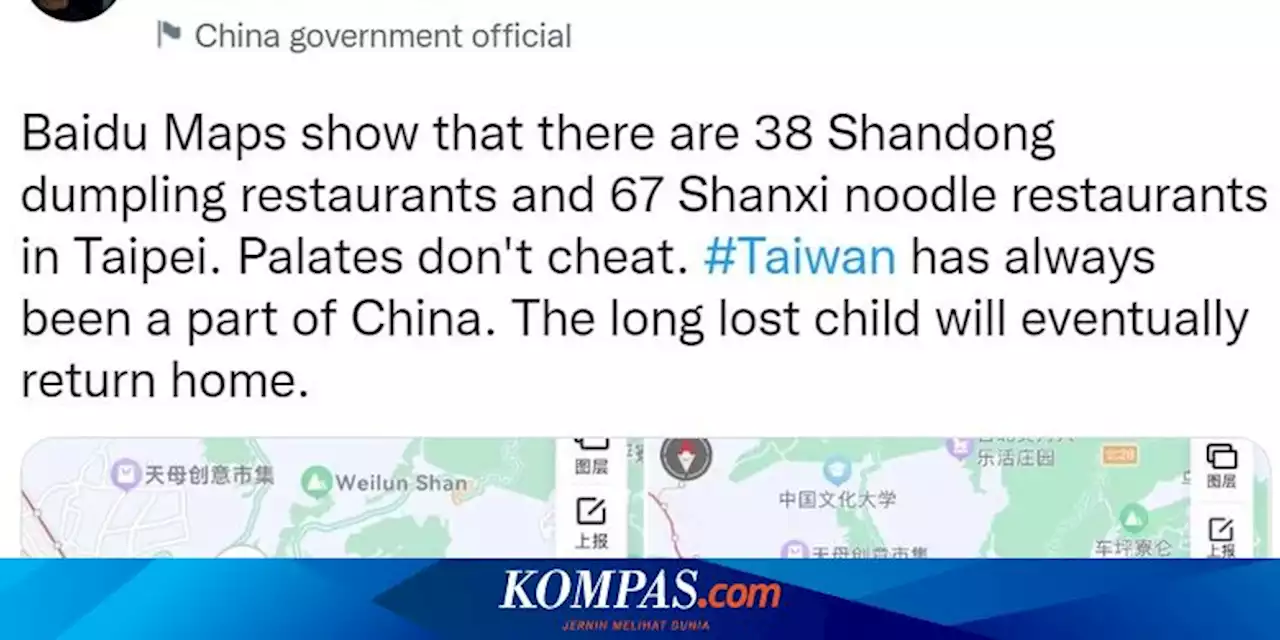 Jubir Senior Kemlu China Pakai Jumlah Restoran untuk Klaim Taiwan, jadi Bahan Ejekan Netizen