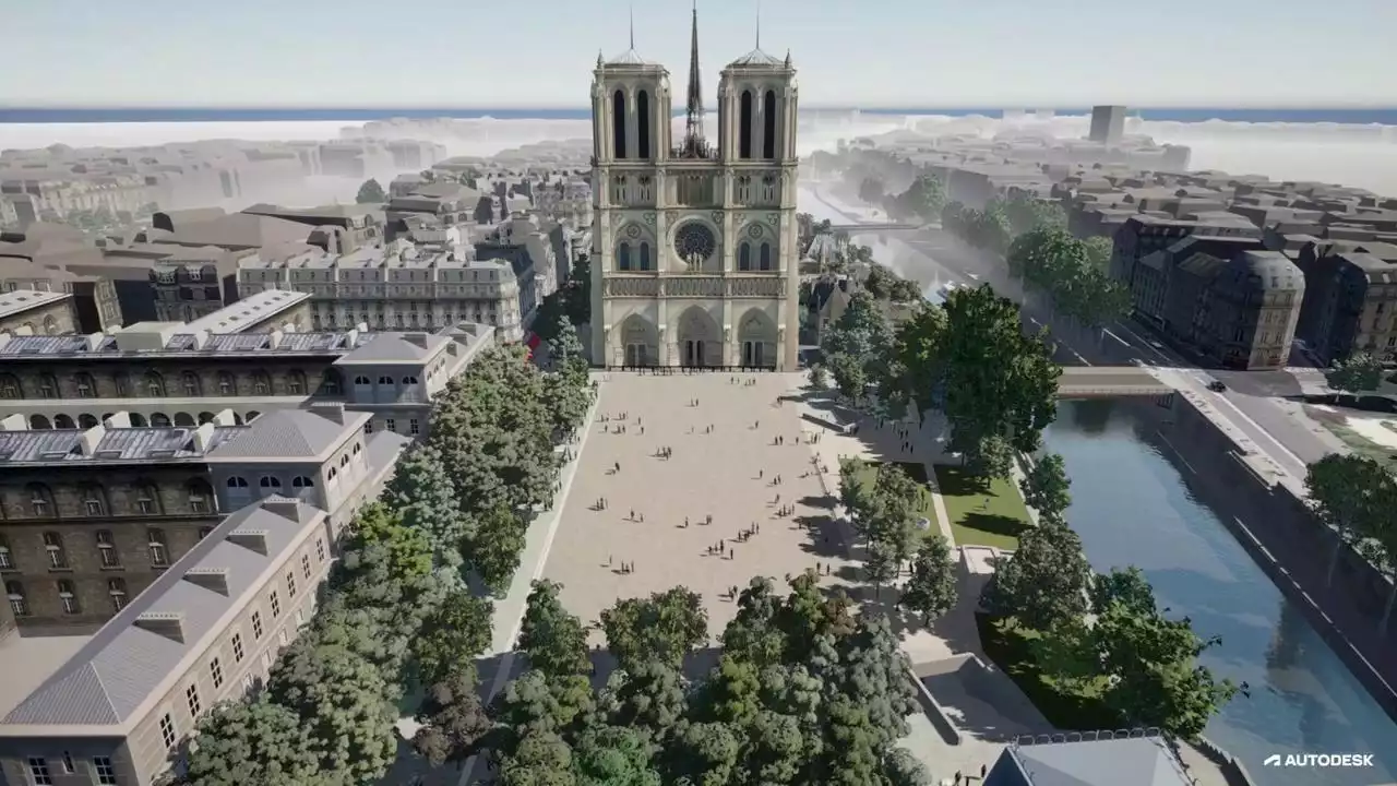 Ecco la nuova strepitosa Notre-Dame: una cattedrale-mondo immersa nel verde. Il video in 3D del progetto