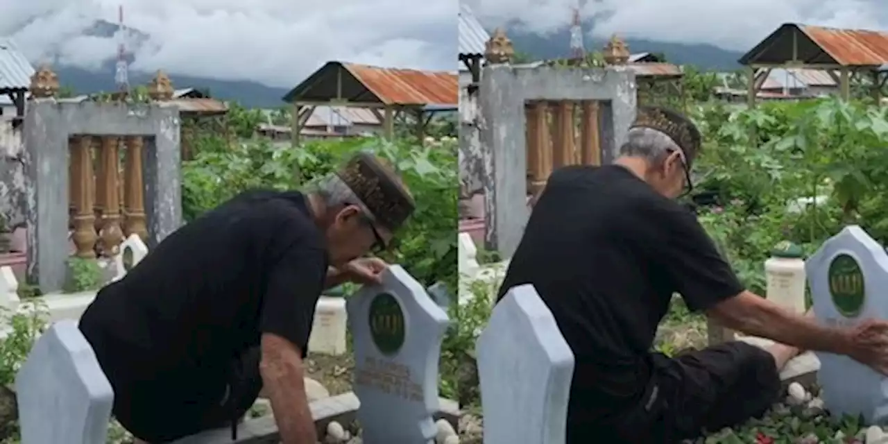 Viral Video Haru Kakek Ucap Rindu di Depan Makam Istri: Selamanya Saya Ingat Kamu | merdeka.com