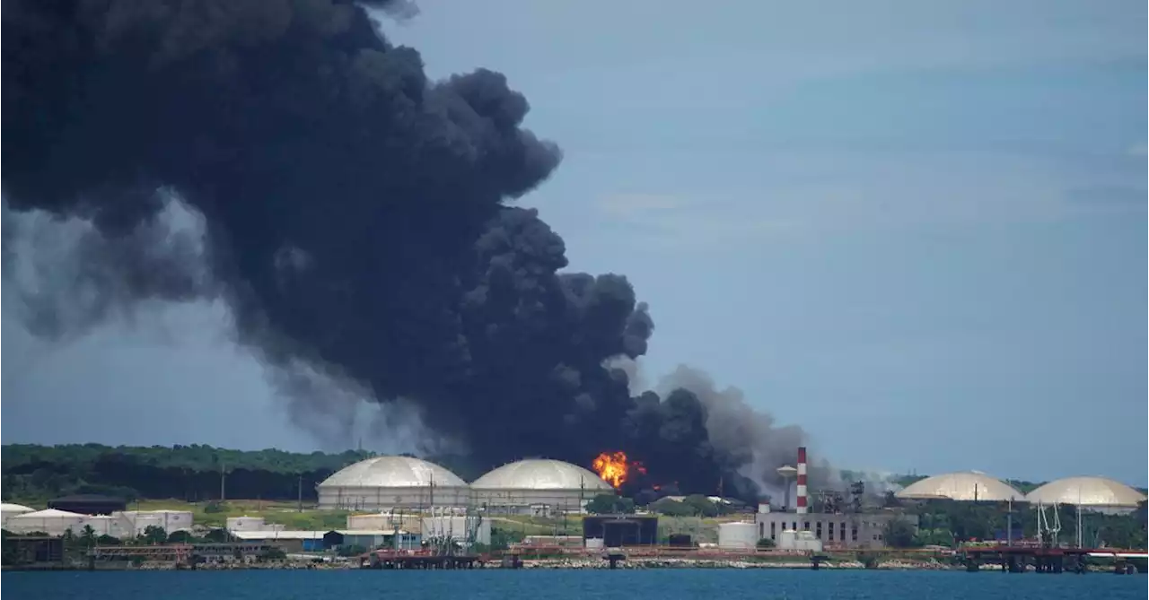 Third oil storage tank collapses in Cuba terminal following fire, spill -governor