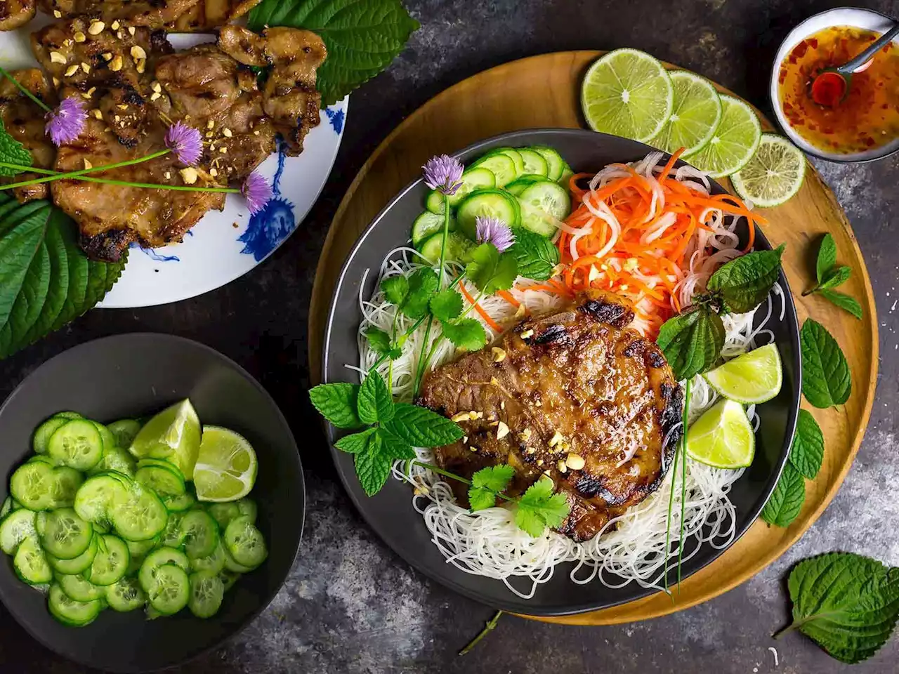 Vietnamese Grilled Pork Chops With Chilled Rice Noodles Recipe