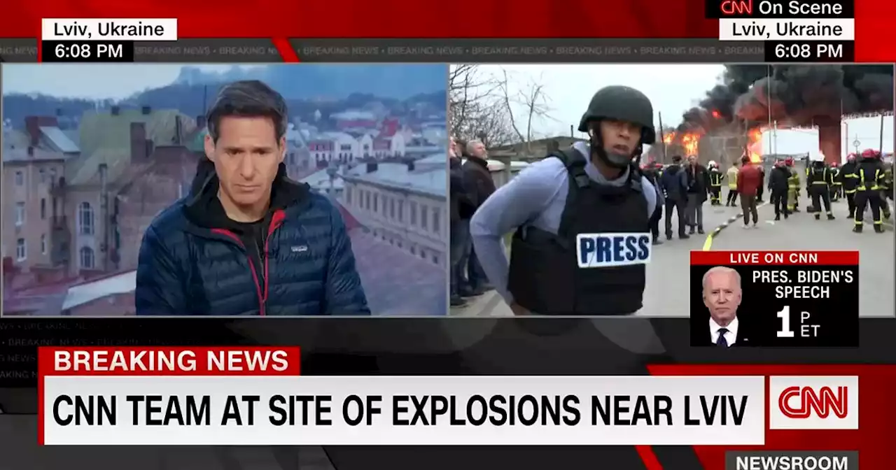 Did CNN Show Edmonton, Canada, Fire Video as if It Were Lviv Explosion?