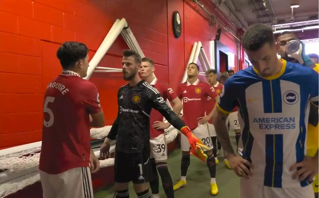 Maguire lined up on wrong side of the tunnel - but it was down to a Ten Hag decision