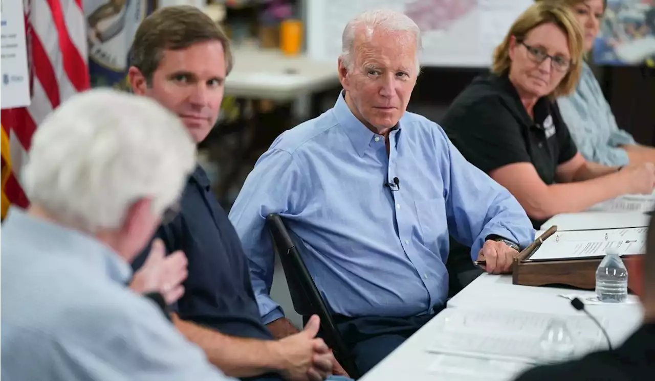 ‘We’re staying’: Biden pledges federal help for Kentucky flood victims