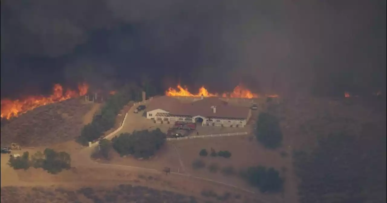 Crews battling Route Fire burning near Castaic