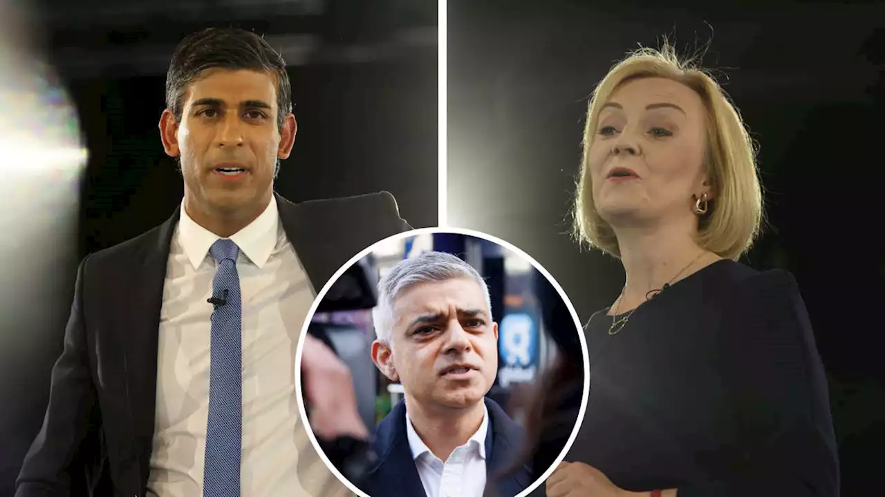 'He's more interested in banning pizza ads': Truss and Sunak take aim at Sadiq Khan over 'appalling' London crime