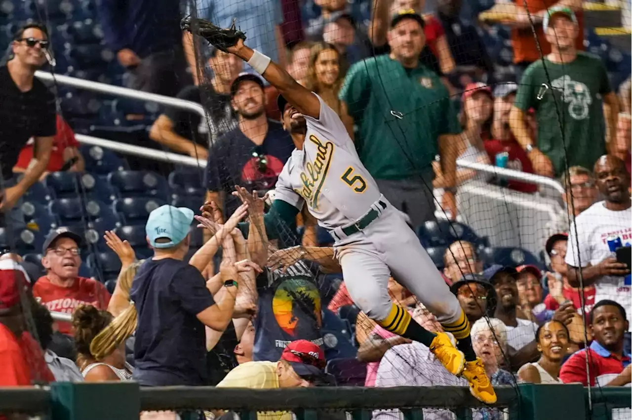 Oakland A’s muster just five hits, one run as win streak ends against Nationals