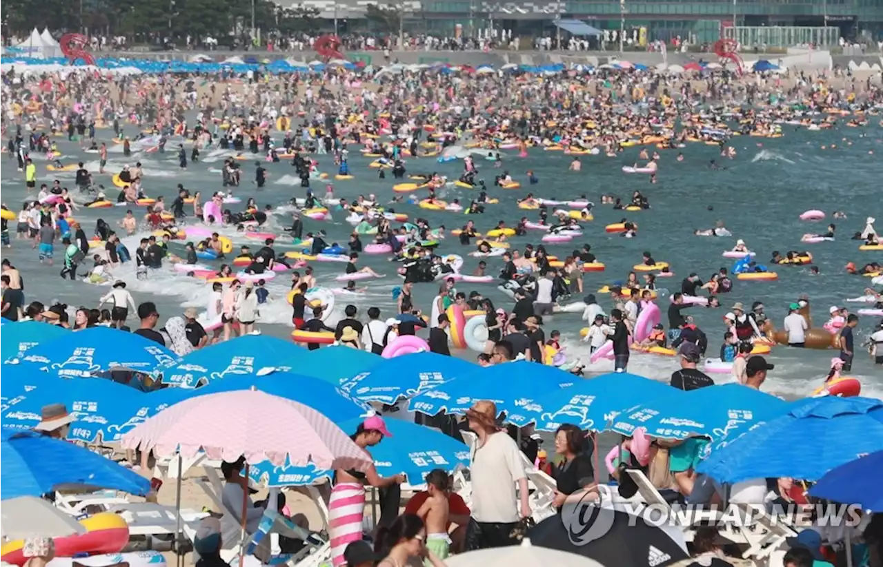 부산 7개 해수욕장 이용객 작년보다 112% 늘어 | 연합뉴스