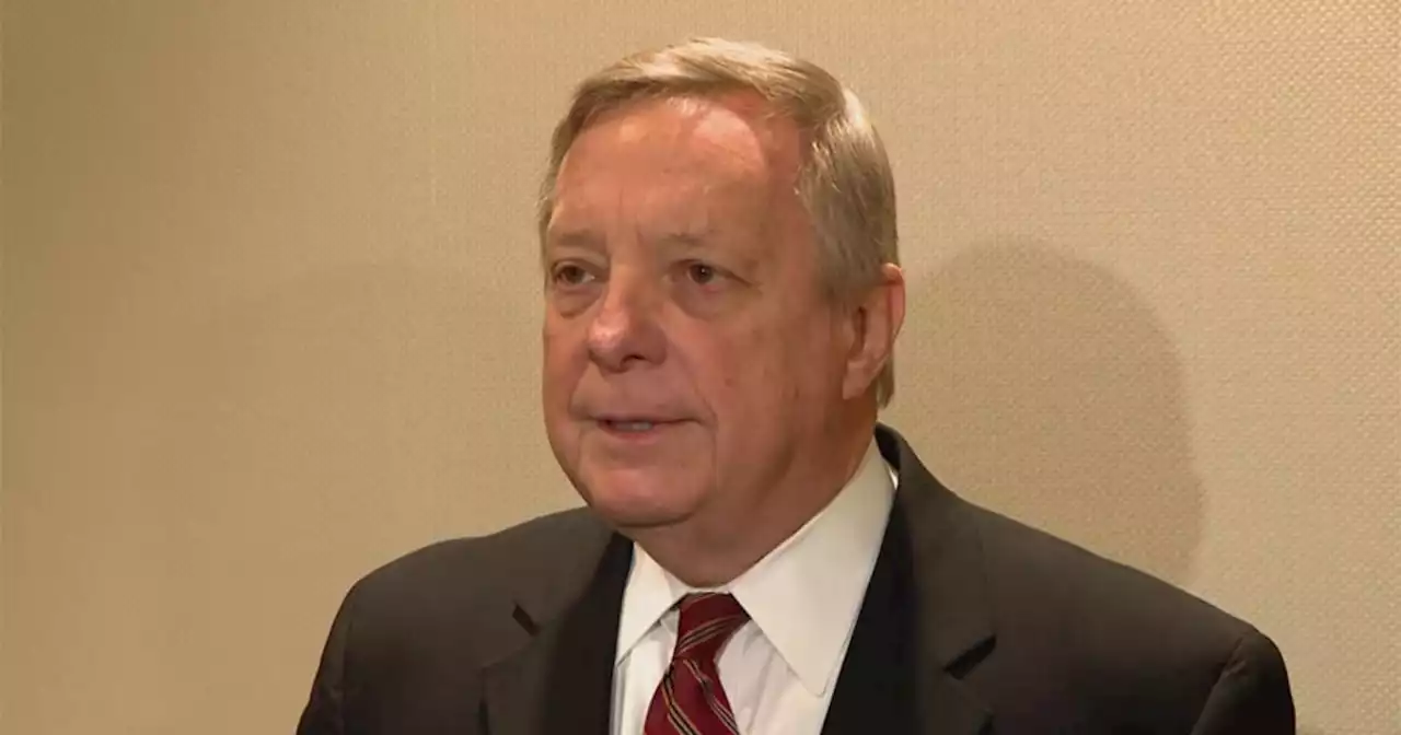 Sen. Dick Durbin visits Salvation Army center after third bus of migrants arrived from Texas