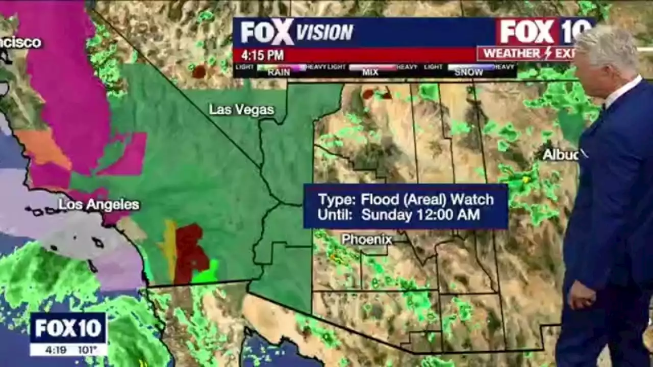 Monsoon returns to Phoenix metro area; Tropical Storm Kay veers away from Mexico-California border