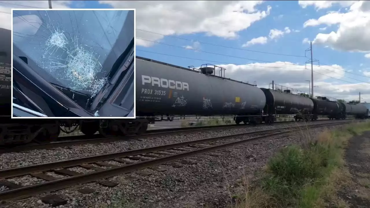 Vehicles pelted with rocks, debris thrown from train overpass onto Philadelphia highway