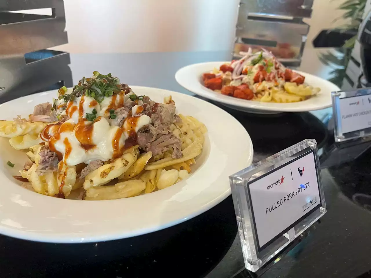 Texans' new concession menu items at NRG: Hot Cheeto chicken tender waffle fries, burnt ends tater tot nachos