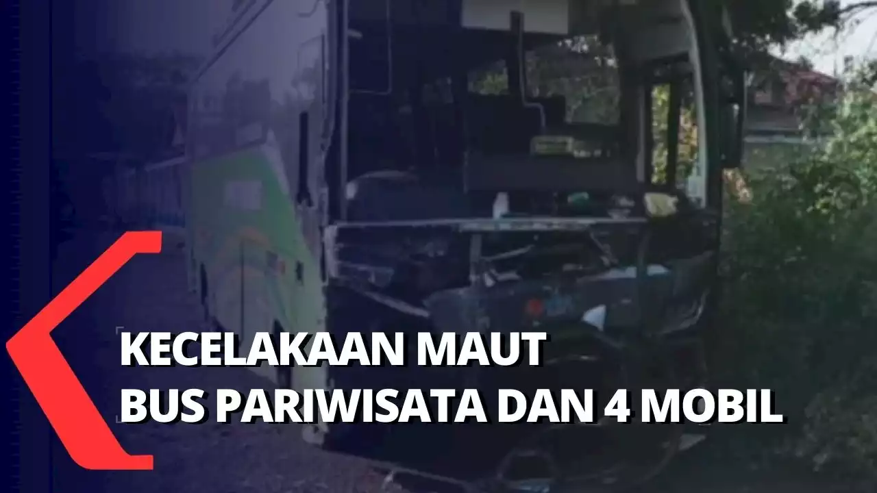 Kecelakaan Bus Wisata yang Seruduk 4 Mobil di Jalur Turunan Pasar Kertek Hingga Tewaskan 6 Orang