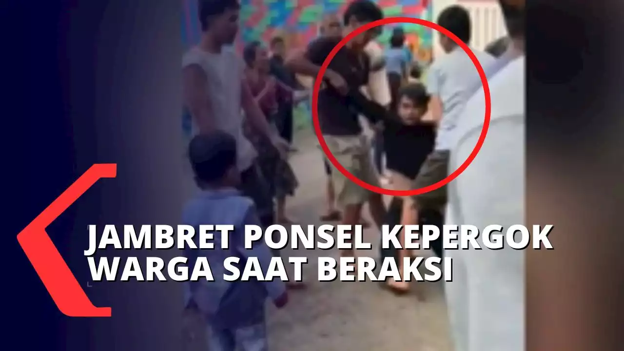 Kepergok Saat Jambret Ponsel Anak yang Sedang Bermaim, 2 Pelaku Babak Belur Dihakimi Warga!