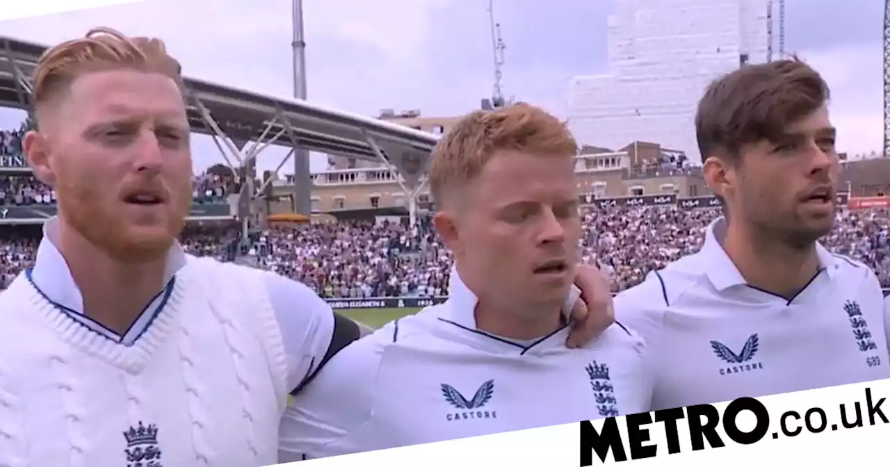 England's cricketers belt out historic rendition of God Save the King