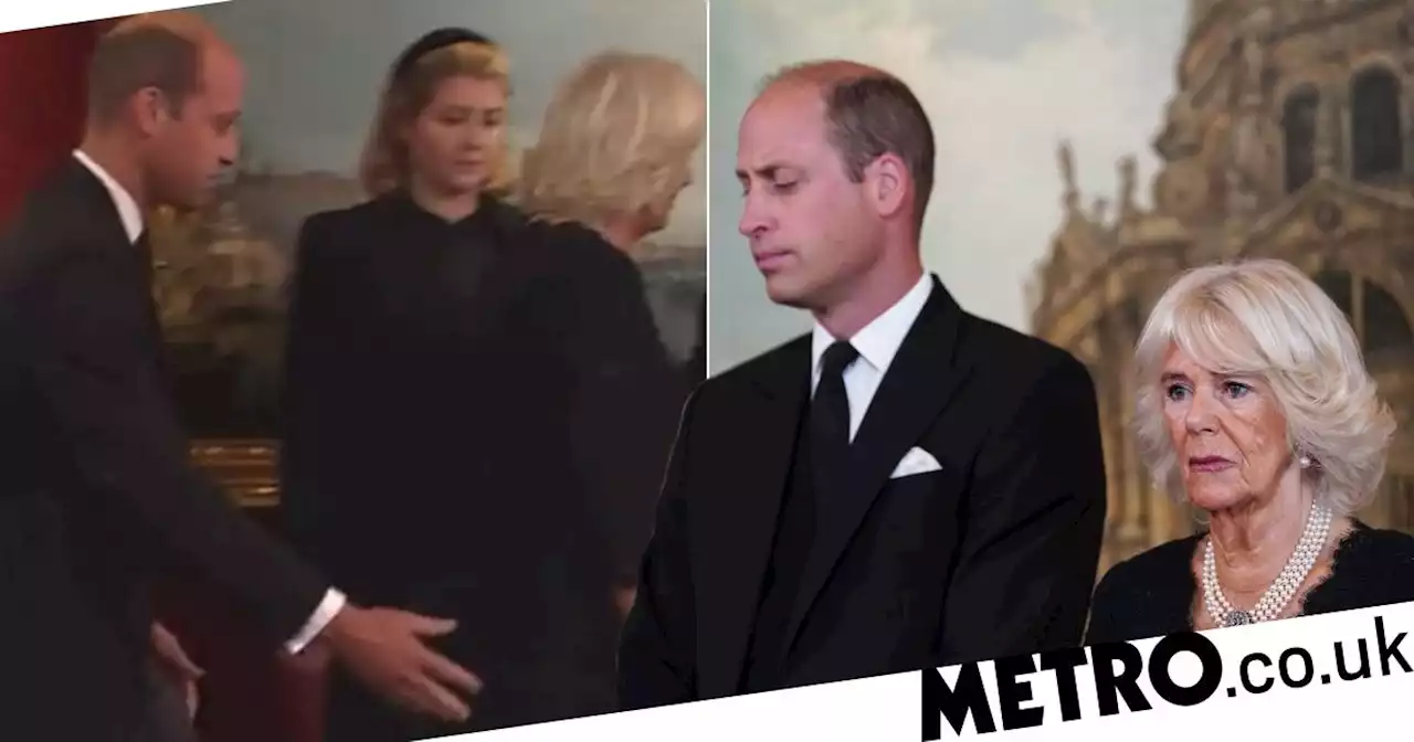 Prince William shows burden of grief but still offers Camilla a steadying hand