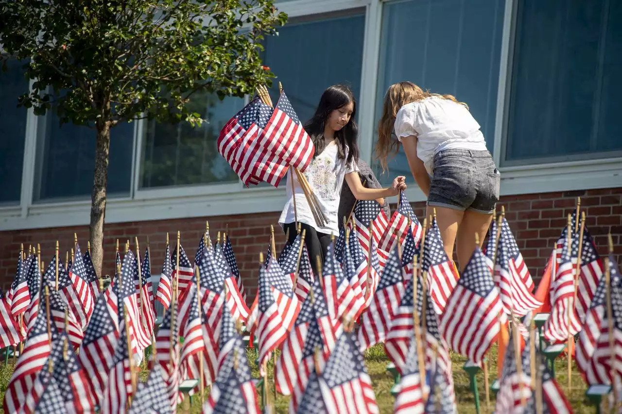 Victims of 9/11 memorialized in flag installation at N.J. high school (PHOTOS)