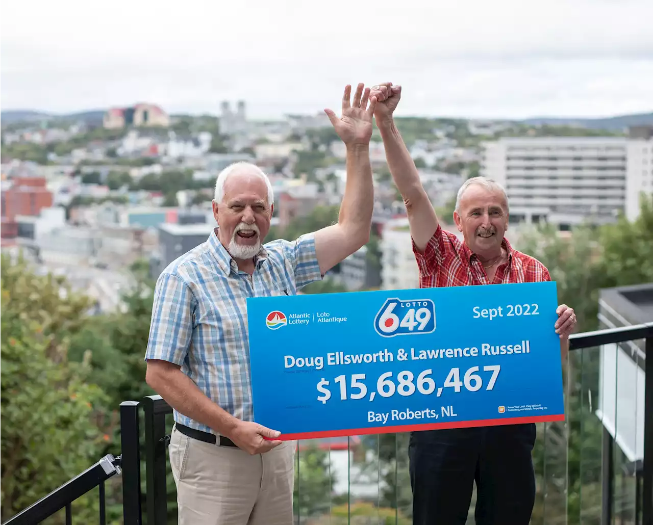 Longtime friends in Newfoundland share $15.6-million Atlantic Lottery jackpot | SaltWire