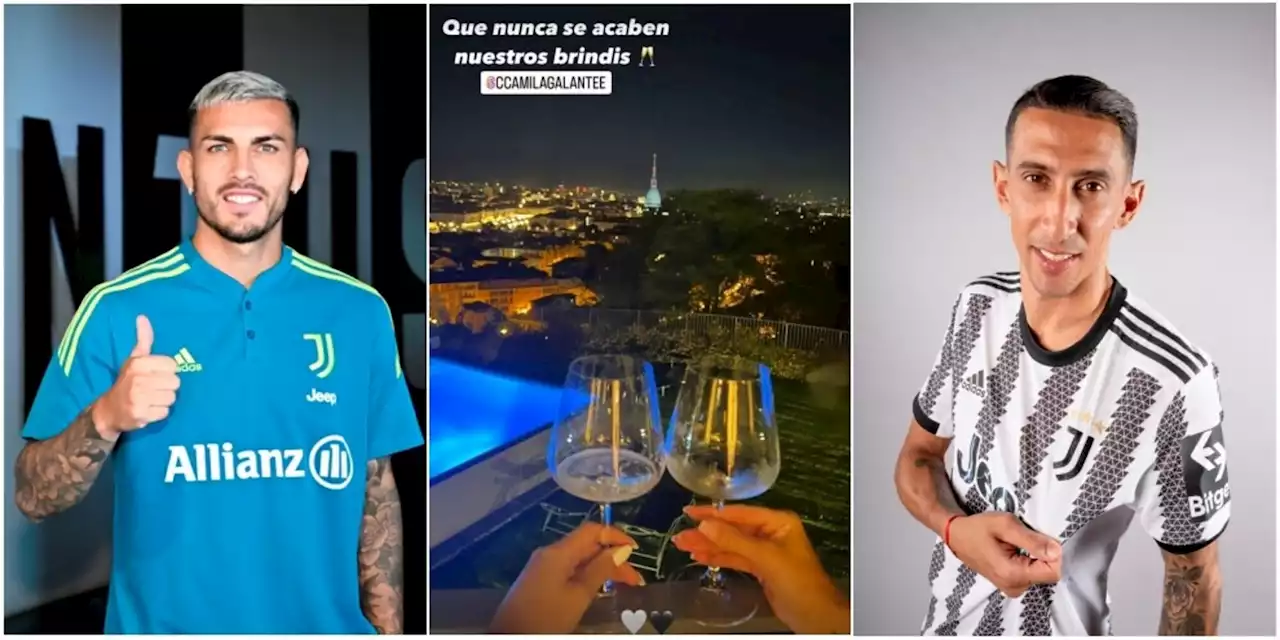 Di Maria e Paredes, cena con vista su Torino: 'Brindiamo!'