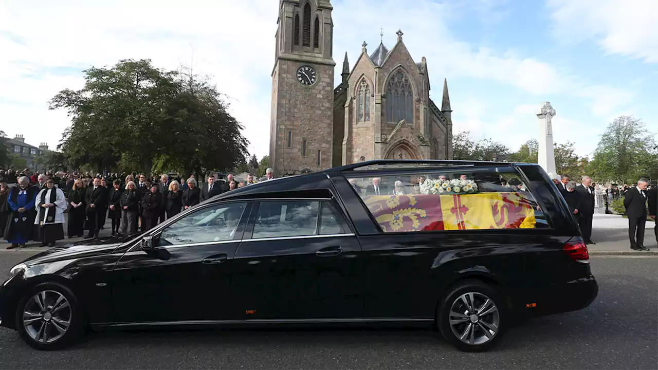 Queen Elizabeth II's coffin takes long road through Scotland