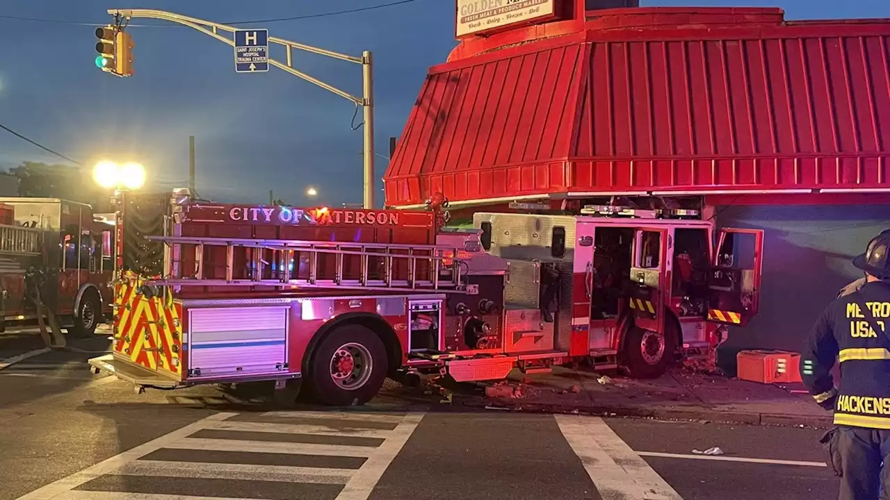 8 firefighters hurt, 3 critically after two fire trucks collide while heading to New Jersey fire