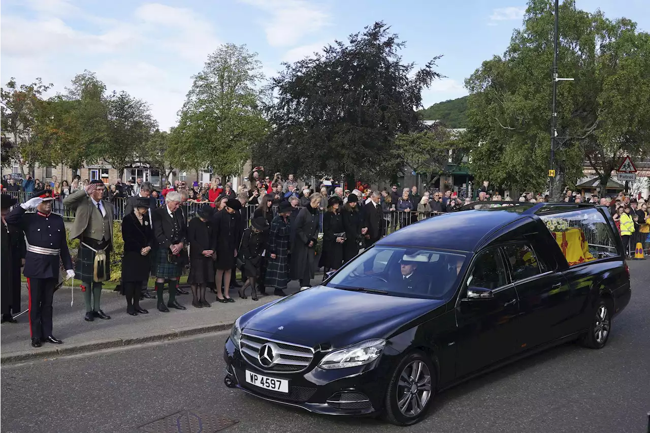 Queen Elizabeth II's coffin makes journey through Scotland