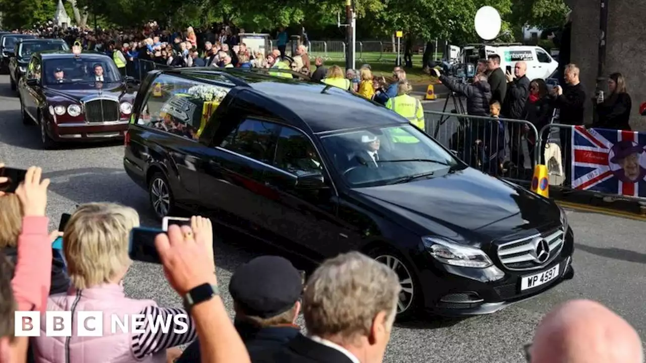 Pictures of Queen Elizabeth II's final journey from Balmoral to Edinburgh