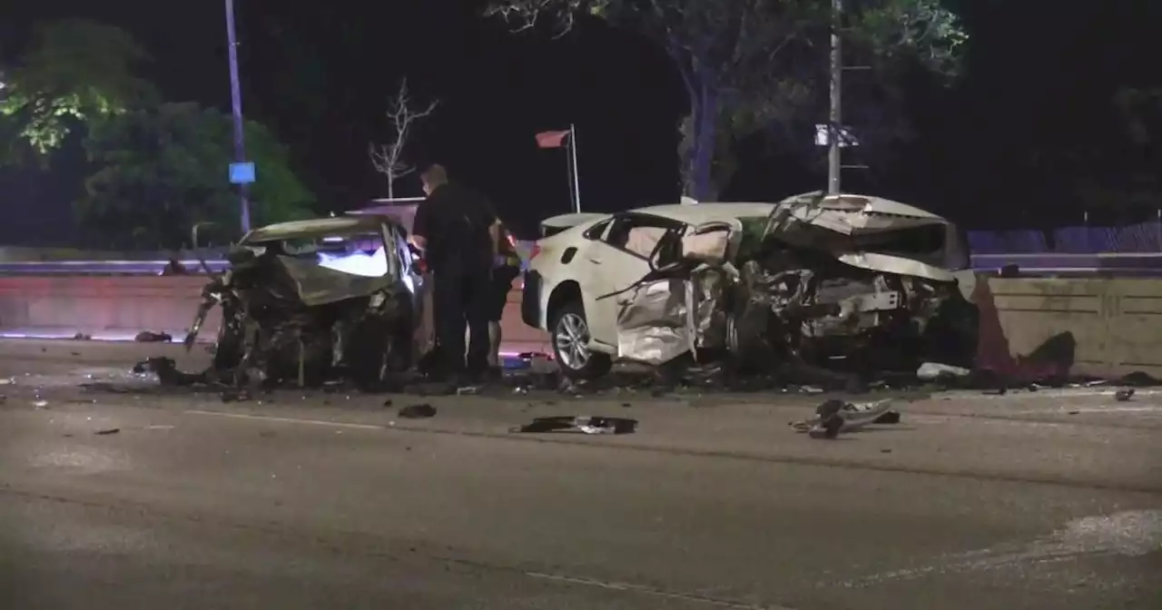 2 men killed in fiery wrong-way crash on Dusable Lake Shore Drive