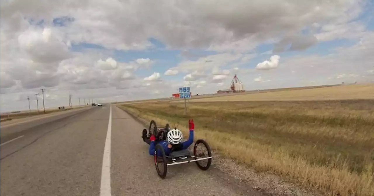 Brent Worrall hand-cycles across Saskatchewan to raise awareness of PTSD | Globalnews.ca