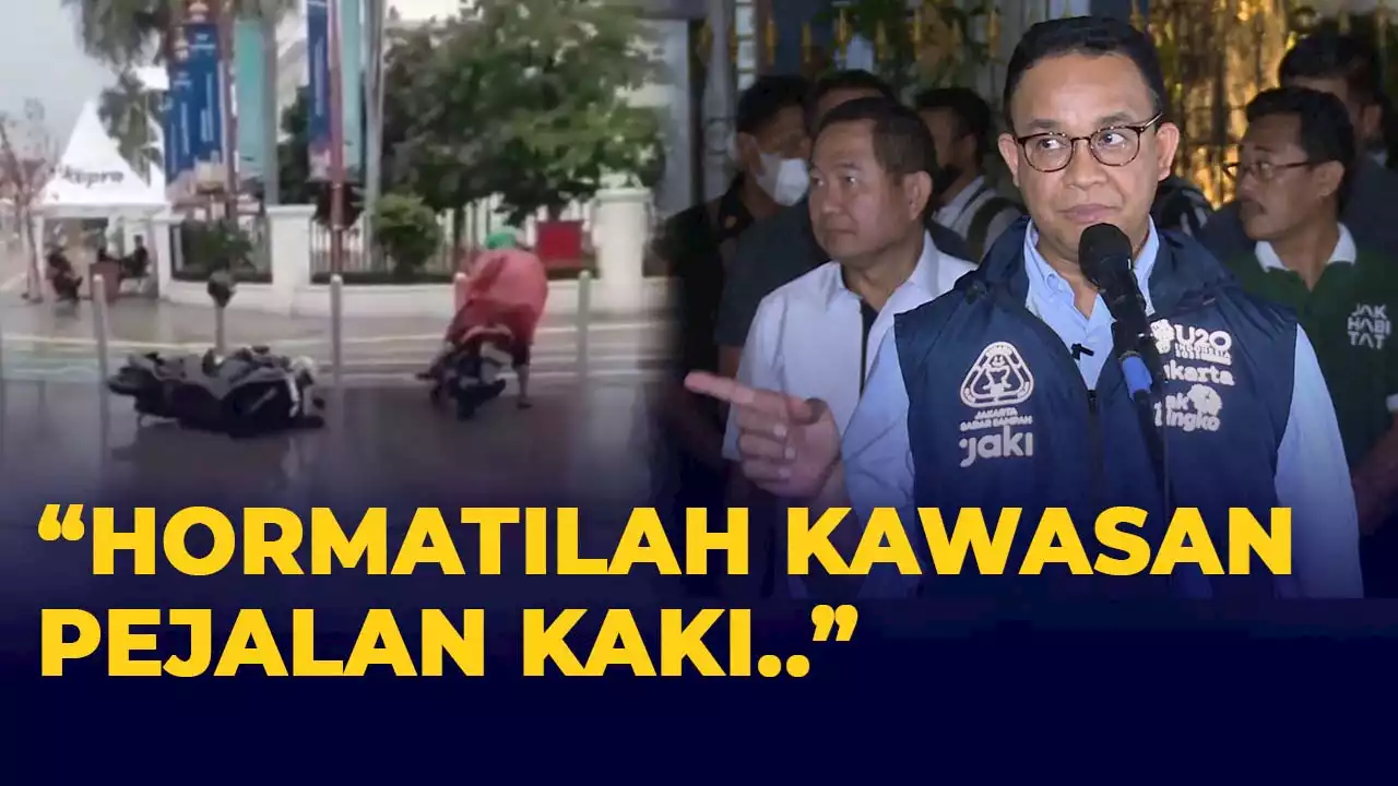 Viral Motor Terpeleset di Kota Tua, Anies: Motor Melanggar Masuk Kawasan Pejalan Kaki