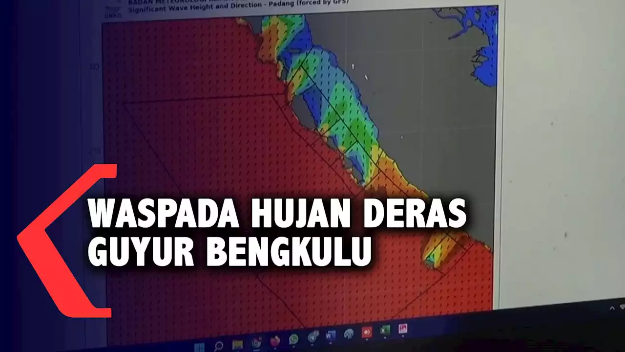 Waspada Hujan Deras Guyur Bengkulu