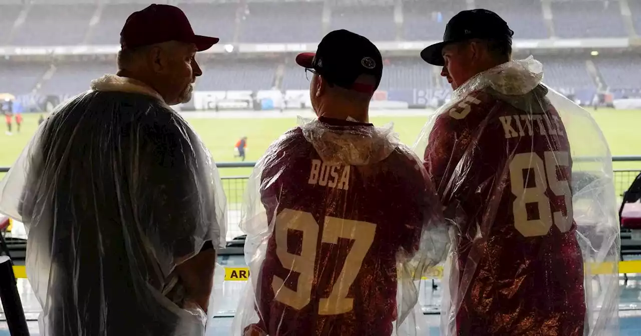 49ers greeted by flash flood warnings in Chicago for season opener against the Bears