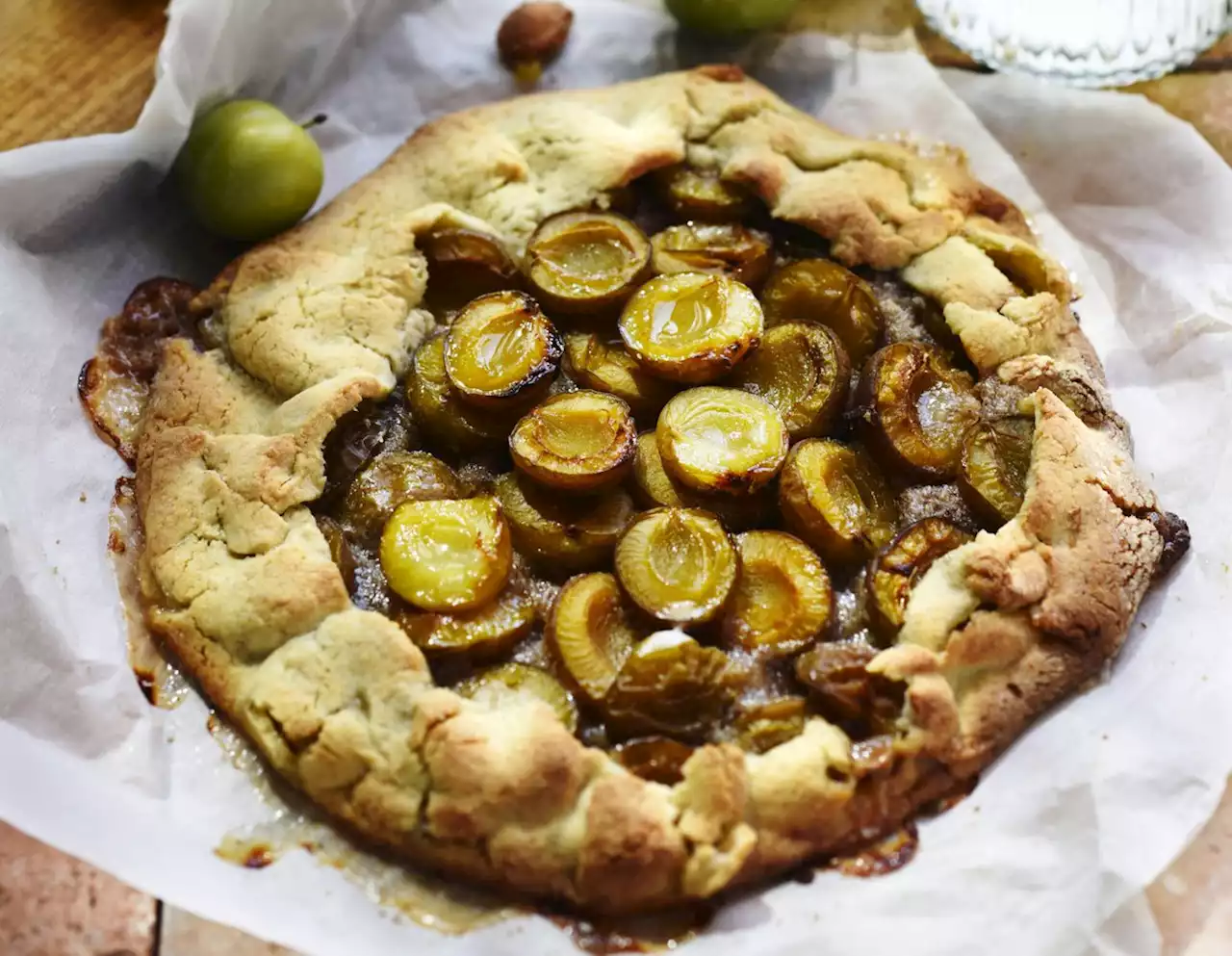 Tarte sablée rustique aux reines-claudes