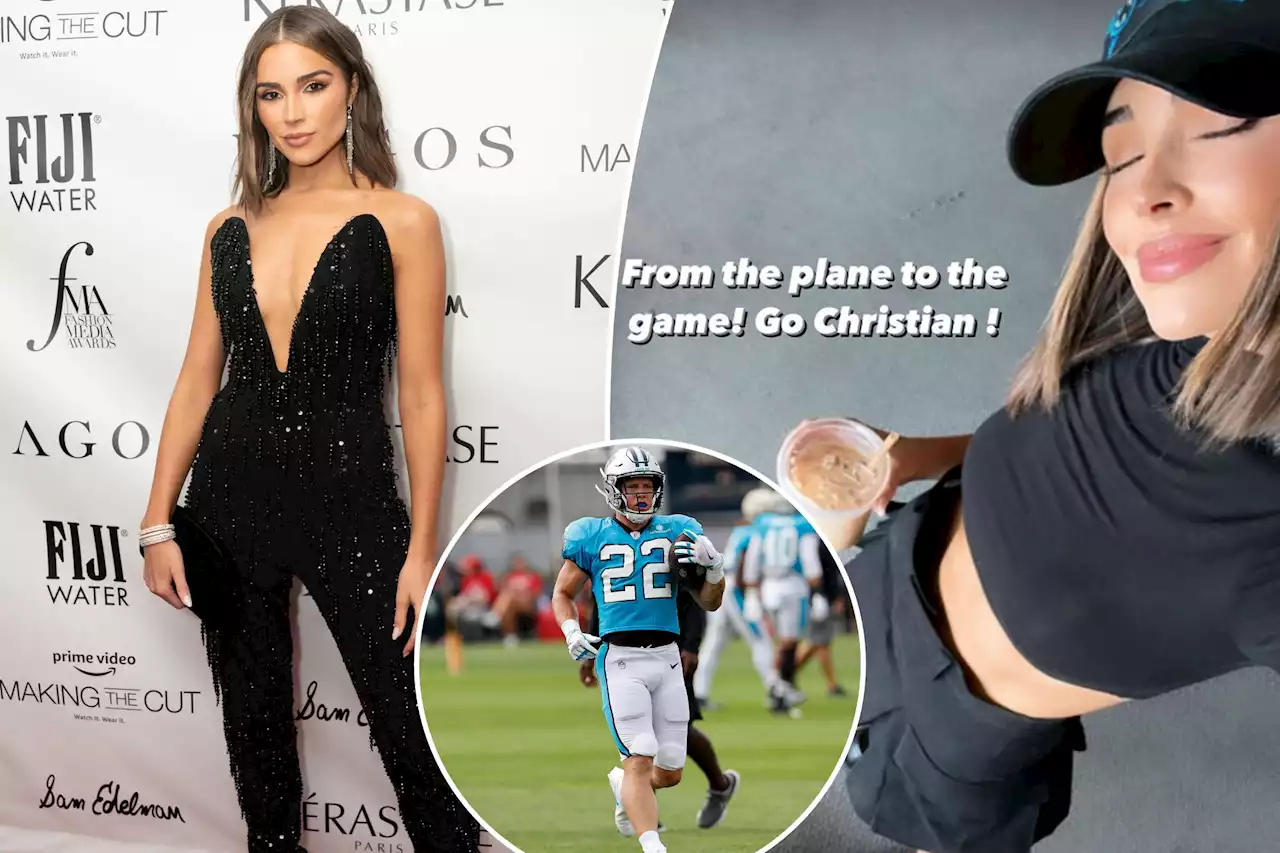 Olivia Culpo dashes from NYFW to watch Christian McCaffrey’s Panthers game