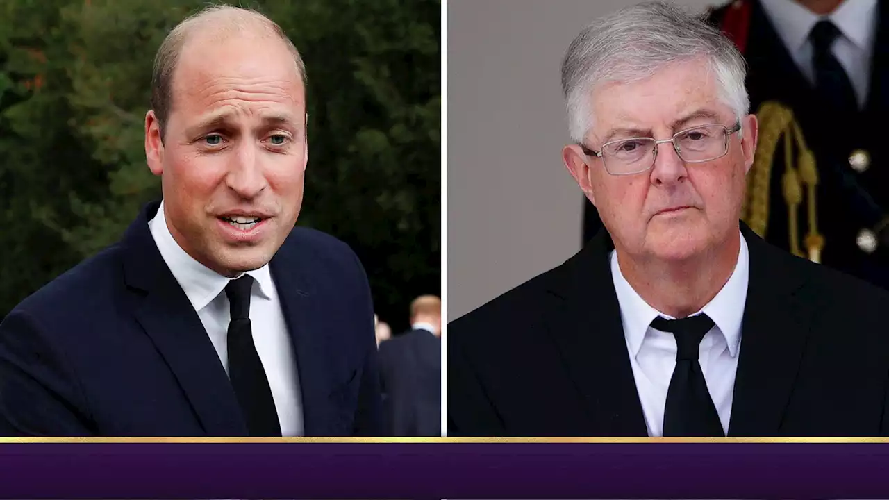 Prince William has told Mark Drakeford he is 'honoured' to be the new Prince of Wales