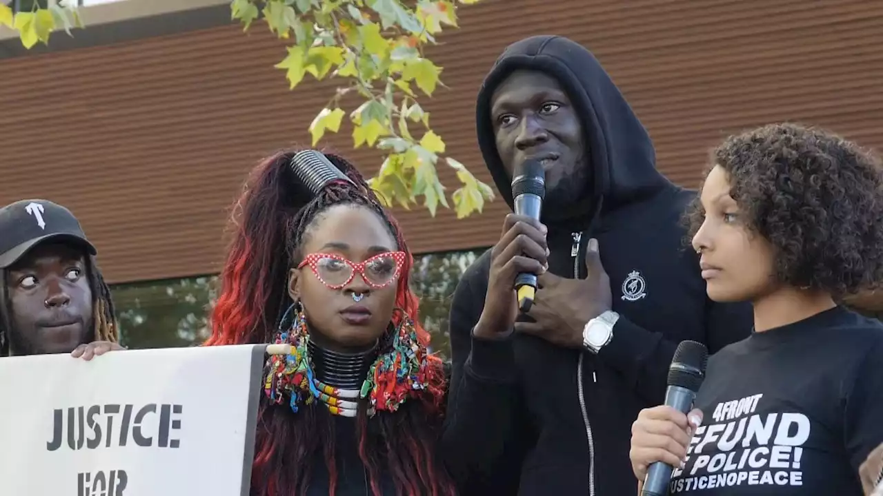 Stormzy joins protesters demanding justice for Chris Kaba